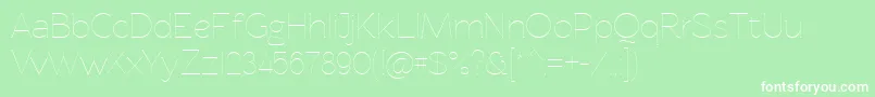 Rawengulkultralight Font – White Fonts on Green Background