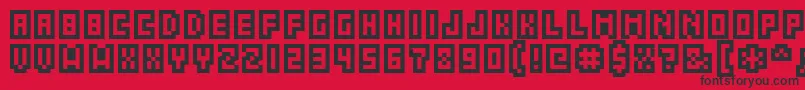 GrixelAcme5Compcapso Font – Black Fonts on Red Background