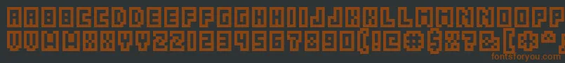 GrixelAcme5Compcapso Font – Brown Fonts on Black Background