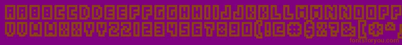 GrixelAcme5Compcapso Font – Brown Fonts on Purple Background