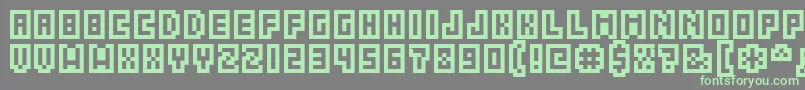 GrixelAcme5Compcapso Font – Green Fonts on Gray Background