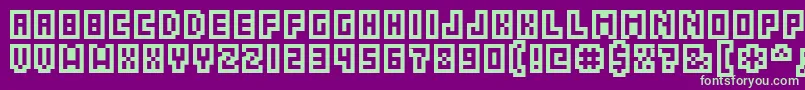 GrixelAcme5Compcapso Font – Green Fonts on Purple Background