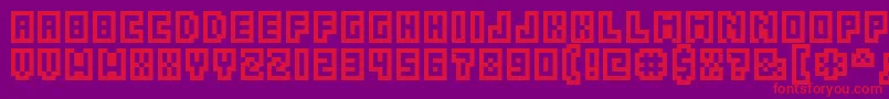 GrixelAcme5Compcapso Font – Red Fonts on Purple Background