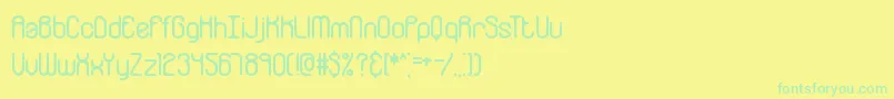 Galvaniz-fontti – vihreät fontit keltaisella taustalla