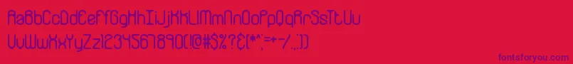 Galvaniz Font – Purple Fonts on Red Background