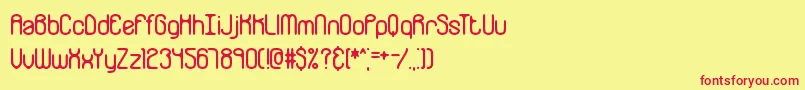 Galvaniz Font – Red Fonts on Yellow Background