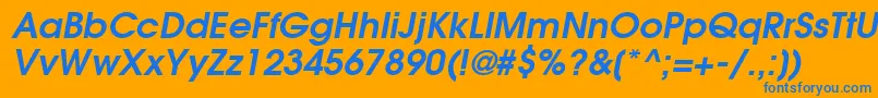 ItcAvantGardeGothicLtDemiOblique Font – Blue Fonts on Orange Background