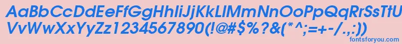 ItcAvantGardeGothicLtDemiOblique Font – Blue Fonts on Pink Background