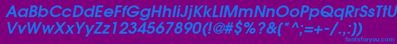 ItcAvantGardeGothicLtDemiOblique Font – Blue Fonts on Purple Background