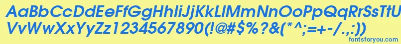 ItcAvantGardeGothicLtDemiOblique Font – Blue Fonts on Yellow Background
