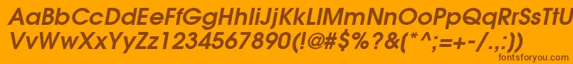 ItcAvantGardeGothicLtDemiOblique Font – Brown Fonts on Orange Background