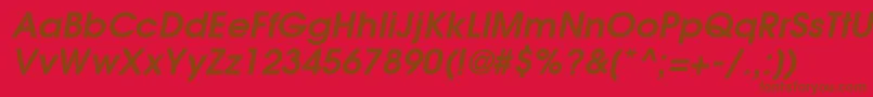 ItcAvantGardeGothicLtDemiOblique Font – Brown Fonts on Red Background