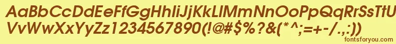ItcAvantGardeGothicLtDemiOblique Font – Brown Fonts on Yellow Background
