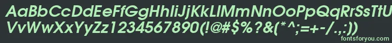 ItcAvantGardeGothicLtDemiOblique Font – Green Fonts on Black Background