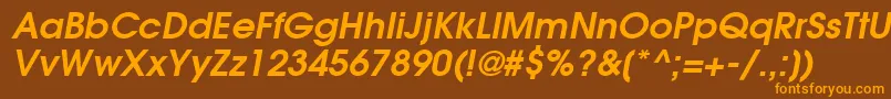 ItcAvantGardeGothicLtDemiOblique Font – Orange Fonts on Brown Background