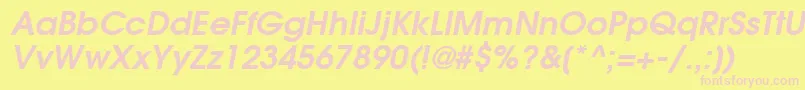 ItcAvantGardeGothicLtDemiOblique Font – Pink Fonts on Yellow Background