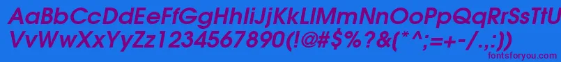 ItcAvantGardeGothicLtDemiOblique Font – Purple Fonts on Blue Background