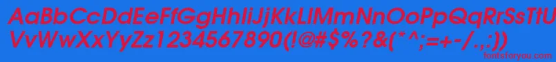ItcAvantGardeGothicLtDemiOblique Font – Red Fonts on Blue Background