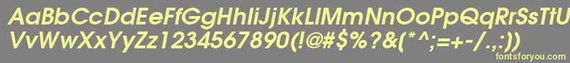 ItcAvantGardeGothicLtDemiOblique Font – Yellow Fonts on Gray Background