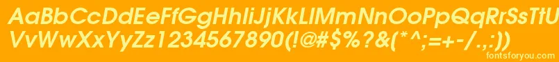 ItcAvantGardeGothicLtDemiOblique Font – Yellow Fonts on Orange Background