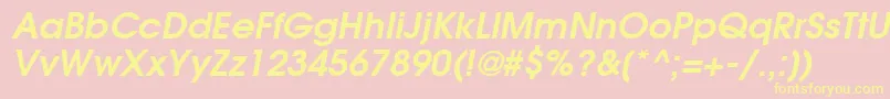 ItcAvantGardeGothicLtDemiOblique Font – Yellow Fonts on Pink Background