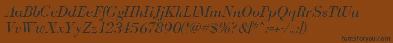 BodoniflfItalic Font – Black Fonts on Brown Background