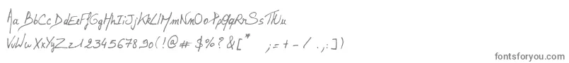 フォントLalex – 白い背景に灰色の文字