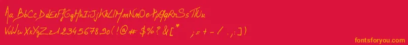 Lalex Font – Orange Fonts on Red Background