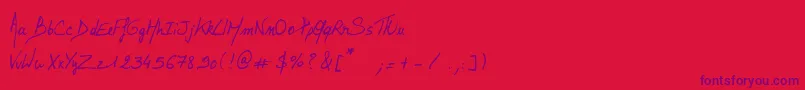 Lalex Font – Purple Fonts on Red Background