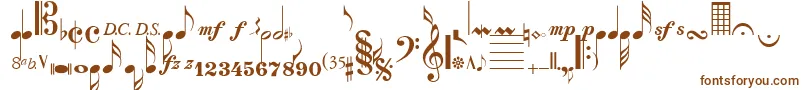 SaxNViolinsSsi Font – Brown Fonts on White Background