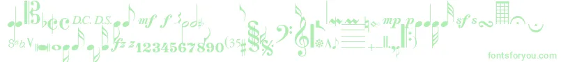 SaxNViolinsSsi-Schriftart – Grüne Schriften