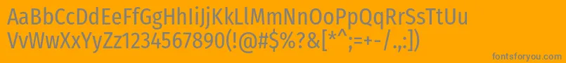 FirasanscondensedRegular Font – Gray Fonts on Orange Background