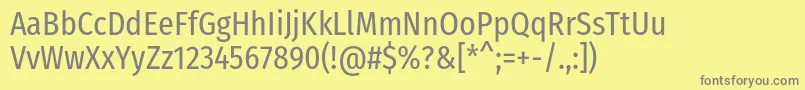 FirasanscondensedRegular Font – Gray Fonts on Yellow Background