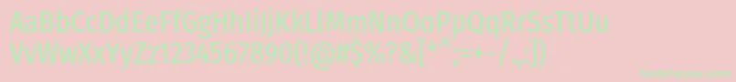 FirasanscondensedRegular Font – Green Fonts on Pink Background