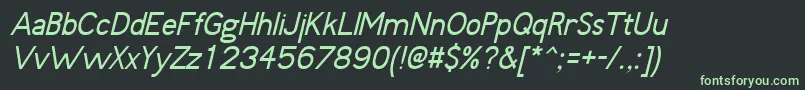 Шрифт Fuddi – зелёные шрифты на чёрном фоне