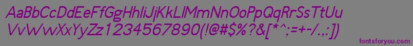 Шрифт Fuddi – фиолетовые шрифты на сером фоне