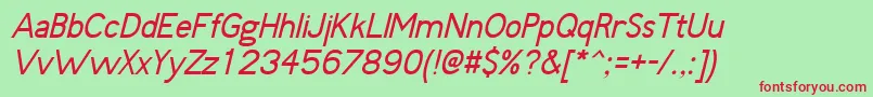Fuddi Font – Red Fonts on Green Background