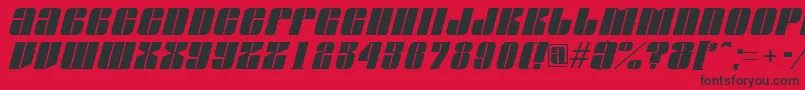 AGlobusoblique Font – Black Fonts on Red Background