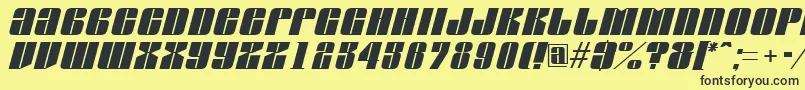 AGlobusoblique Font – Black Fonts on Yellow Background