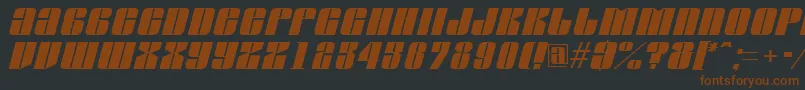 Police AGlobusoblique – polices brunes sur fond noir