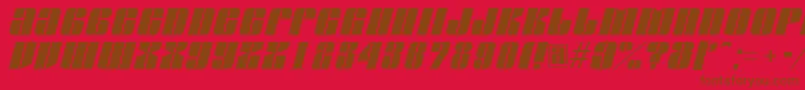 AGlobusoblique Font – Brown Fonts on Red Background