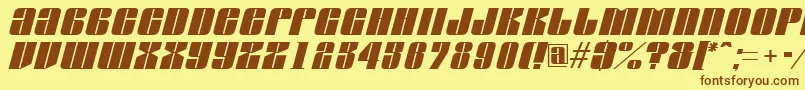 AGlobusoblique Font – Brown Fonts on Yellow Background