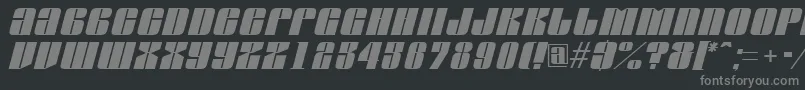 AGlobusoblique Font – Gray Fonts on Black Background