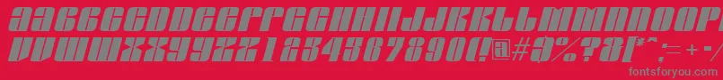 AGlobusoblique Font – Gray Fonts on Red Background