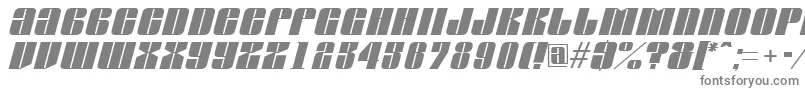 AGlobusoblique-fontti – harmaat kirjasimet valkoisella taustalla