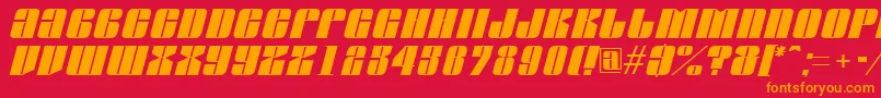 AGlobusoblique Font – Orange Fonts on Red Background