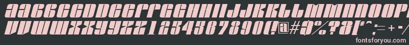 フォントAGlobusoblique – 黒い背景にピンクのフォント
