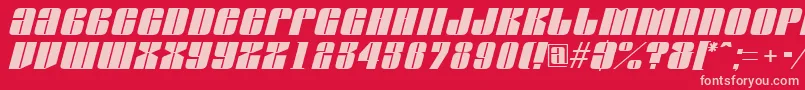AGlobusoblique Font – Pink Fonts on Red Background