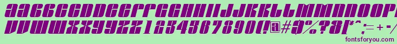 AGlobusoblique Font – Purple Fonts on Green Background