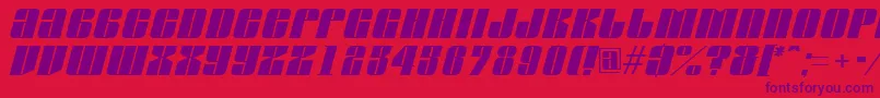 AGlobusoblique Font – Purple Fonts on Red Background